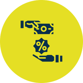 Cash payment with percent discount